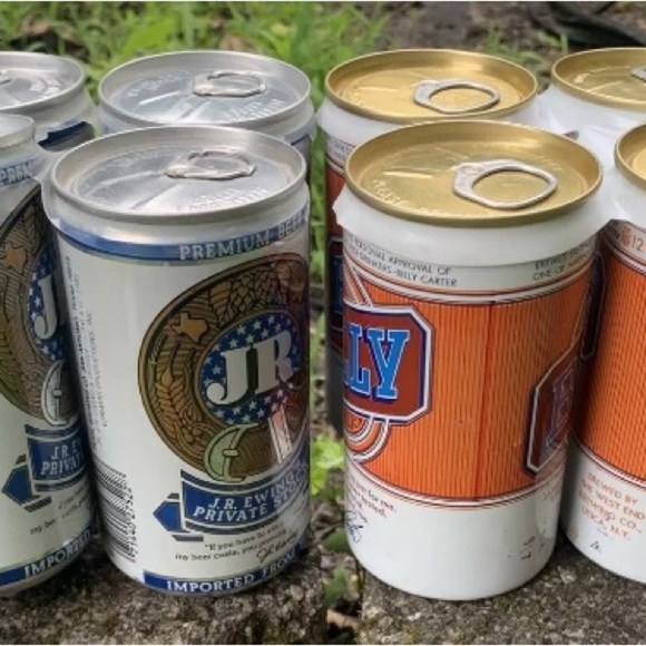 Vintage JR EWING & BILLY BEER~ Unopened/Empty 6 Pack Cans - Picture 1 of 13